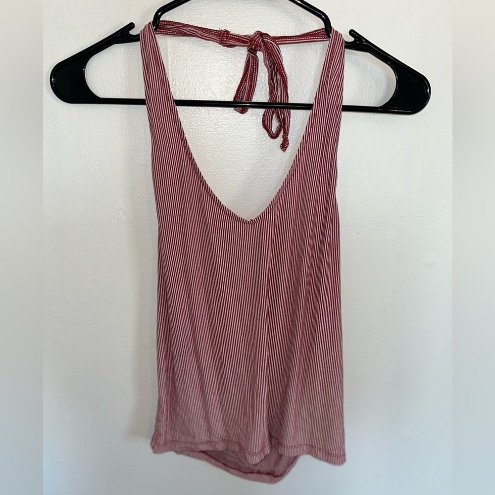 American Eagle Soft and Sexy Striped Halter Tie Tank